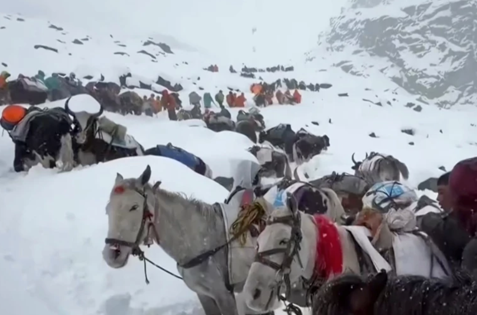 Dünyanın zirvəsində dəhşət: 1000 alpinist çətin vəziyyətdə qaldı (FOTO)
